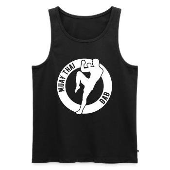 Muay Thai Dad Muay Thai Fighter Daddy - Männer Premium Bio Tank Top - Schwarz - Vorne - AI Model Male 178 light (178cm)