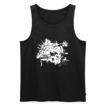 Sewing Lover Sewing Machine - Männer Premium Bio Tank Top - Schwarz - Vorne - Michal (187cm)