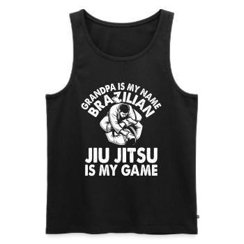 Brazilian Jiu Jitsu Grandpa Jiu Jitsu - Men's Premium Organic Tank Top - black - Front - Michal (187cm)