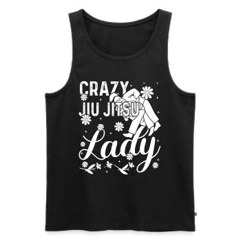 Crazy Jiu Jitsu Lady - Fille de Jiu Jitsu Brésilien - Débardeur bio Premium Homme - noir - Devant - Michal (187cm)