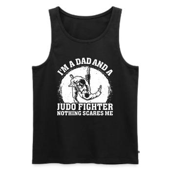 I'm a Dad and a Judo Fighter nothing scares me - J - Men's Premium Organic Tank Top - black - Front - Michal (187cm)