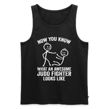 Now You Know What An Awesome judo Fighter Looks Li - Männer Premium Bio Tank Top - Schwarz - Vorne - Michal (187cm)
