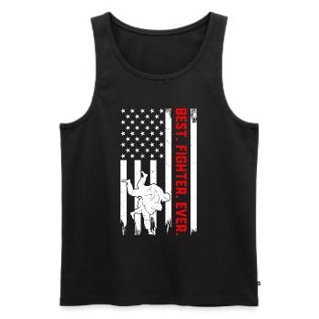 Judo Fighter Best Fighter Ever - Judo Martial Arts - Men's Premium Organic Tank Top - black - Front - AI Model Male 178 light (178cm)