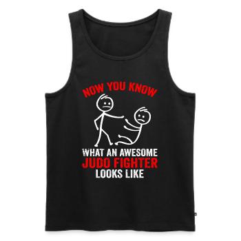 Now You Know What An Awesome judo Fighter Looks Li - Männer Premium Bio Tank Top - Schwarz - Vorne - Michal (187cm)