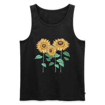 Gardening Plant Lover Sunflowers - Männer Premium Bio Tank Top - Schwarz - Vorne - Michal (187cm)