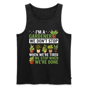 Landscaper Gardener Funny Gardening - Men's Premium Organic Tank Top - black - Front - Michal (187cm)