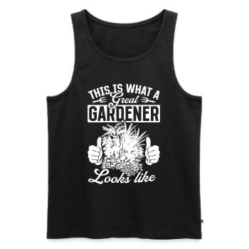 This is what a great gardener looks like - Funny G - Men's Premium Organic Tank Top - black - Front - Michal (187cm)