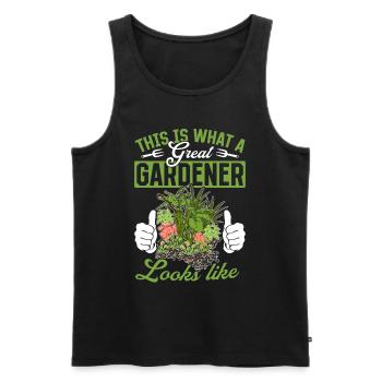 This is what a great gardener looks like - Funny G - Men's Premium Organic Tank Top - black - Front - Michal (187cm)