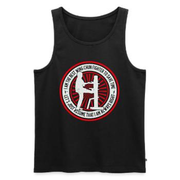 Funny Wing Chun - I am the best Wing Chun Fighter - Men's Premium Organic Tank Top - black - Front - AI Model Male 178 light (178cm)