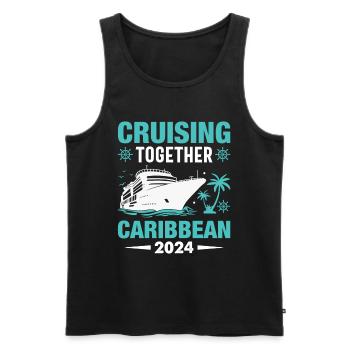 Croisière dans les Caraïbes 2024 - Débardeur bio Premium Homme - noir - Devant - AI Model Male 178 light (178cm)