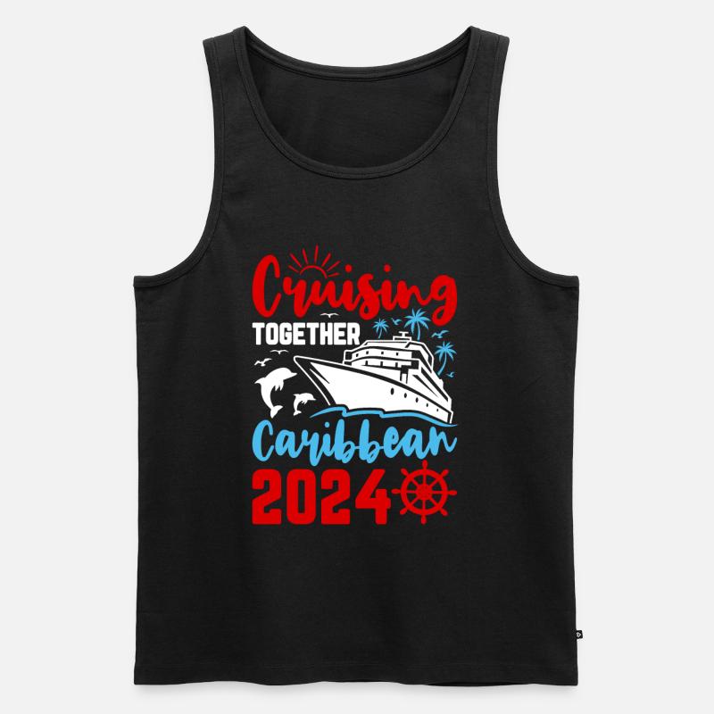 Kreuzfahrtkommando 2024 - Männer Premium Bio Tank Top - Schwarz