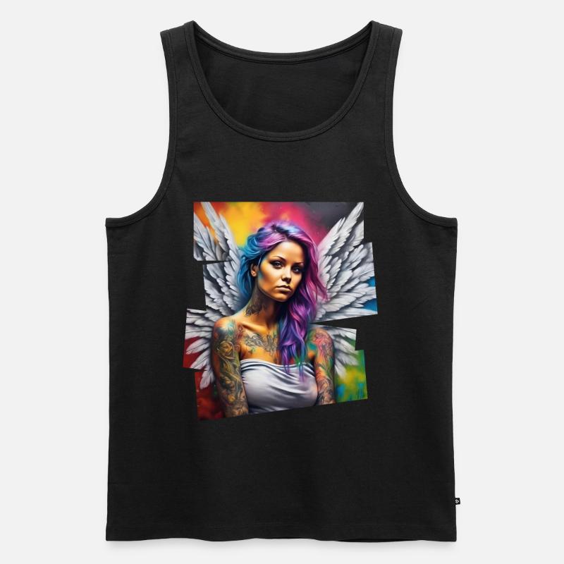 Moderner Engel. - Männer Premium Bio Tank Top - Schwarz