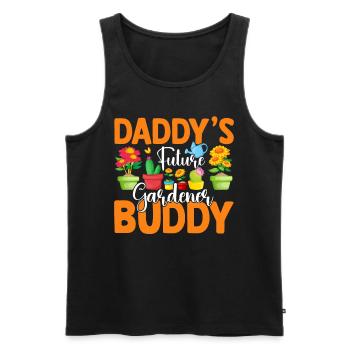 Baby Gardener - Daddys Future gardener Buddy - Männer Premium Bio Tank Top - Schwarz - Vorne - AI Model Male 178 light (178cm)