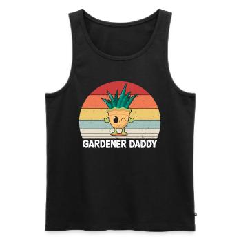 Gardening Daddy Hobby Gardener Daddy - Männer Premium Bio Tank Top - Schwarz - Vorne - Michal (187cm)