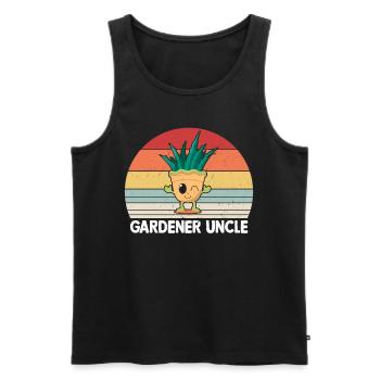 Gardening Uncle Hobby Gardener Uncle - Männer Premium Bio Tank Top - Schwarz - Vorne - AI Model Male 178 light (178cm)