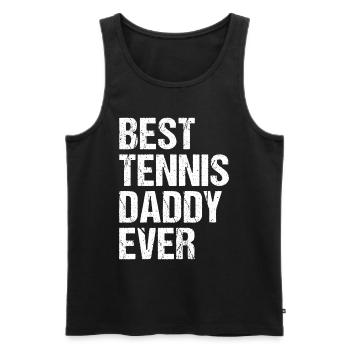 Best Tennis Daddy Ever - Tennis Daddy - Männer Premium Bio Tank Top - Schwarz - Vorne - Michal (187cm)