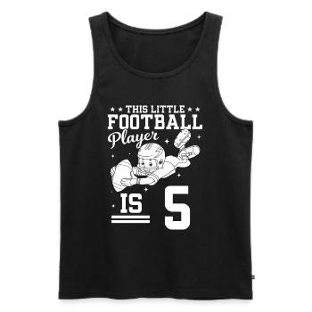 5ème Anniversaire Footballeur - 5 ans Footbal - Débardeur bio Premium Homme - noir - Devant - Michal (187cm)