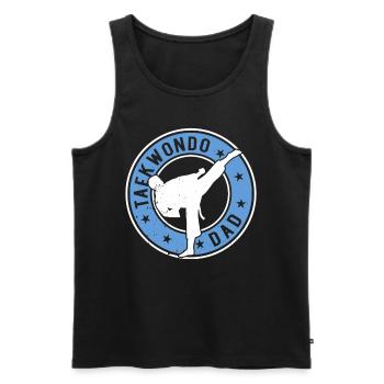 Taekwondo Dad Taekwondo Fighter Taekwondo Dad - Men's Premium Organic Tank Top - black - Front - Michal (187cm)