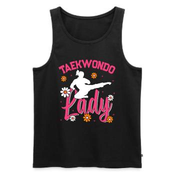 Taekwondo Lady Taekwondo Arts Martiaux - Débardeur bio Premium Homme - noir - Devant - Michal (187cm)