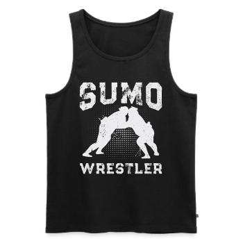 Combattant de sumo Lutteur de sumo Lutte de sumo - Débardeur bio Premium Homme - noir - Devant - AI Model Male 178 light (178cm)