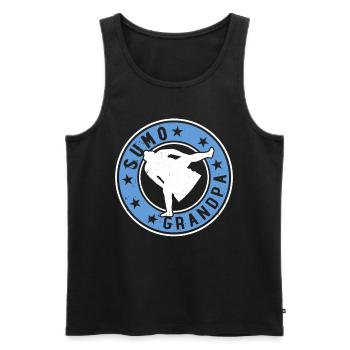 Sumo Fighter Daddy Sumo Wrestler Sumo Daddy Sumo - Men's Premium Organic Tank Top - black - Front - AI Model Male 178 light (178cm)
