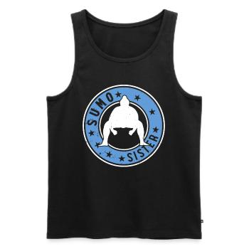 Sumo Fighter Sister Sumo Wrestler Sumo Sister Sumo - Men's Premium Organic Tank Top - black - Front - AI Model Male 178 light (178cm)