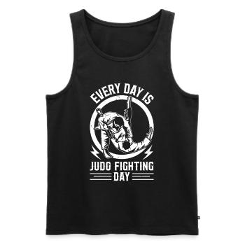 Every day is Judo fighting day - Judo training Jud - Men's Premium Organic Tank Top - black - Front - Michal (187cm)