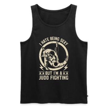 Judo Fighting - I hate being sexy but I'm a Judo F - Men's Premium Organic Tank Top - black - Front - Michal (187cm)