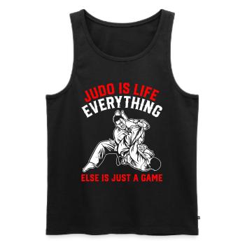 Judo is life, everything else is just a game - Judo - Men's Premium Organic Tank Top - black - Front - Michal (187cm)