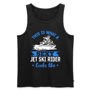 Voici à quoi ressemble un pilote de jet ski sexy - Fun - Débardeur bio Premium Homme - noir - Devant - Michal (187cm)