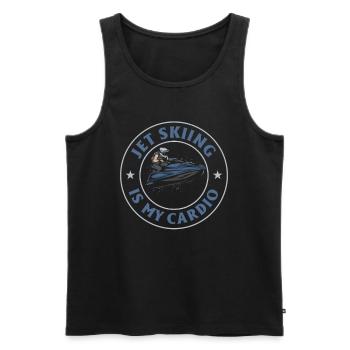 Le jetski, c’est mon cardio - Jetski Lover Jetski Rider - Débardeur bio Premium Homme - noir - Devant - Michal (187cm)