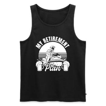 Jetski Plan de retraite Funny Jetski Jetski à la retraite - Débardeur bio Premium Homme - noir - Devant - Michal (187cm)