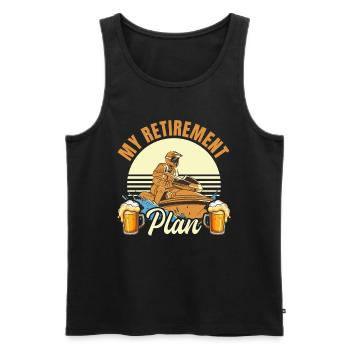 Jetskiing Retirement plan - Jetski Retirement Jets - Men's Premium Organic Tank Top - black - Front - Michal (187cm)