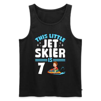 Kids Jetski Rider - This little jet skier is 7 Yea - Männer Premium Bio Tank Top - Schwarz - Vorne - AI Model Male 178 light (178cm)