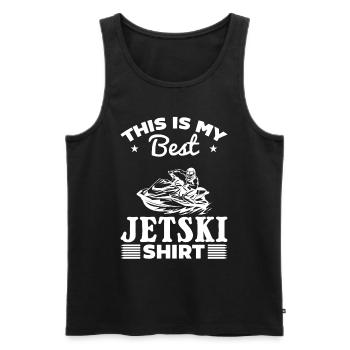 This is my best Jetski shirt Jetski Rider - Men's Premium Organic Tank Top - black - Front - Michal (187cm)