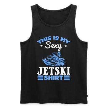 Voici ma chemise sexy Jetski Jetski Driver Jetski - Débardeur bio Premium Homme - noir - Devant - Michal (187cm)