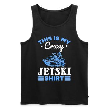 C’est mon t-shirt de Jetski fou Jetski Driver Jetski - Débardeur bio Premium Homme - noir - Devant - Michal (187cm)