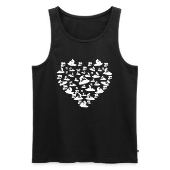 Jet Ski Heart Jet Ski Rider Jet Ski Heart Jet Ski - Men's Premium Organic Tank Top - black - Front - AI Model Male 178 light (178cm)