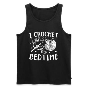 I Crochet past my bedtime - Funny Crochet Lover - Men's Premium Organic Tank Top - black - Front - AI Model Male 178 light (178cm)