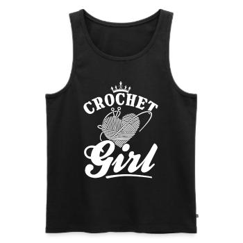 Crochet Girls Crocheter Crocheting - Crochet Girl - Männer Premium Bio Tank Top - Schwarz - Vorne - AI Model Male 178 light (178cm)