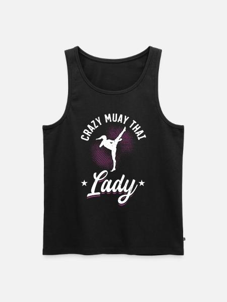 Folle Muay Thai Lady - Débardeur bio Premium Homme - noir