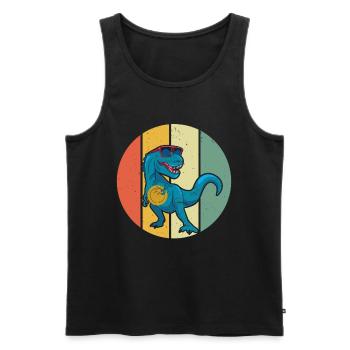 Disc Golf Dino - Disc Golfeur Dinosaur Disc Golfing - Débardeur bio Premium Homme - noir - Devant - Michal (187cm)