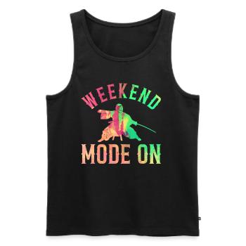 Kendo Weekend Mode On - Kendo Wrestling - Männer Premium Bio Tank Top - Schwarz - Vorne - Michal (187cm)