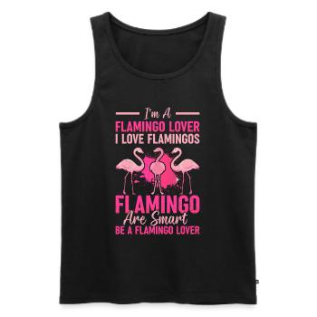 Pink Flamingo Les flamants roses sont intelligents Soyez un flamant rose - Débardeur bio Premium Homme - noir - Devant - Michal (187cm)