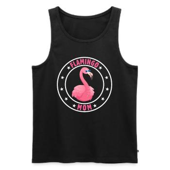 Flamingo Mom Flamingo Mama Flamingo Bird - Men's Premium Organic Tank Top - black - Front - AI Model Male 178 light (178cm)