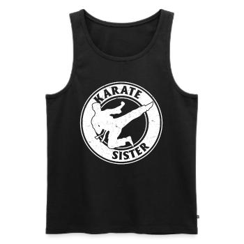 Karate Sister Karate Fighting Sister Karate - Männer Premium Bio Tank Top - Schwarz - Vorne - AI Model Male 178 light (178cm)
