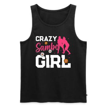 Crazy Sambo Girl - Sambo Wrestling Combat Sambo - Männer Premium Bio Tank Top - Schwarz - Vorne - Michal (187cm)