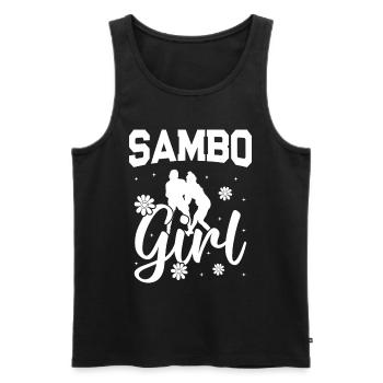 Sambo Fighter Sambo Martial Arts - Sambo Girl - Männer Premium Bio Tank Top - Schwarz - Vorne - Michal (187cm)