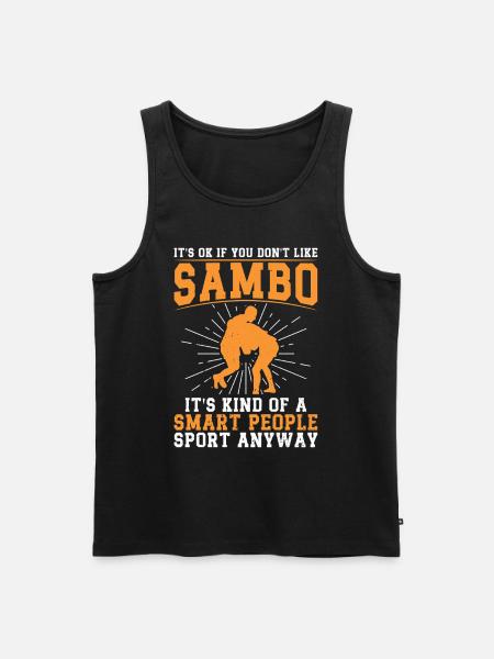 Sambo Zapaśnik Sambo Sztuki Walki Sambo Walka Sambo - Ekologiczny tank top męski Premium - czarny