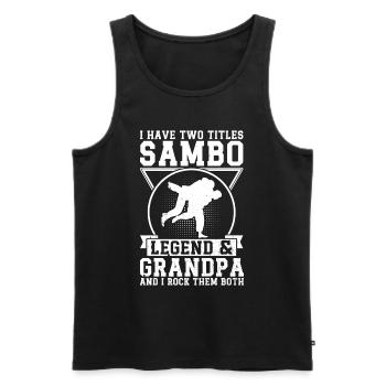 Sambo Grandpa Sambo Fighter Sambo Martial Arts - Männer Premium Bio Tank Top - Schwarz - Vorne - Michal (187cm)
